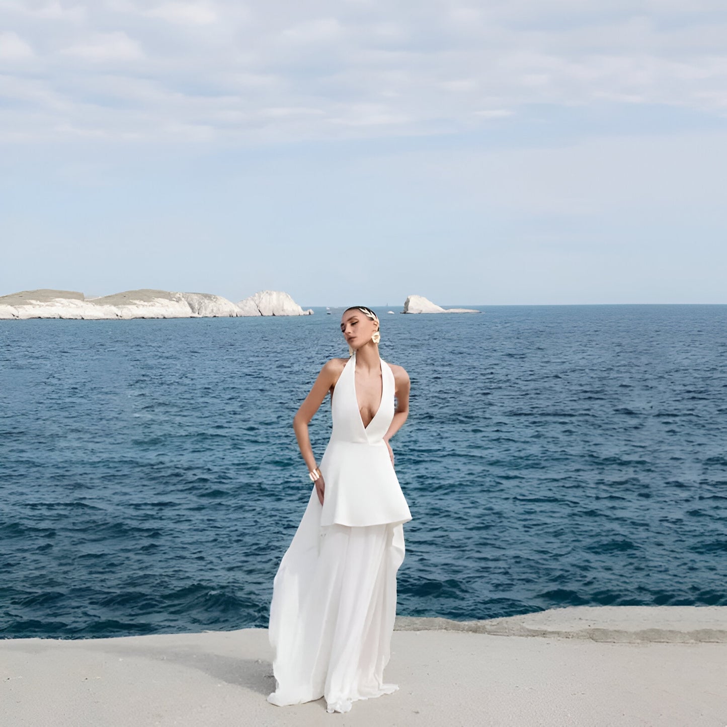 Alba White Dress