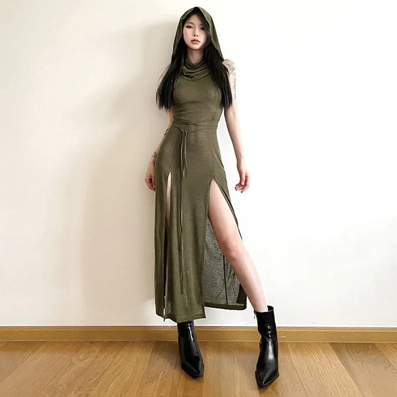 Split-Side Midi Dress