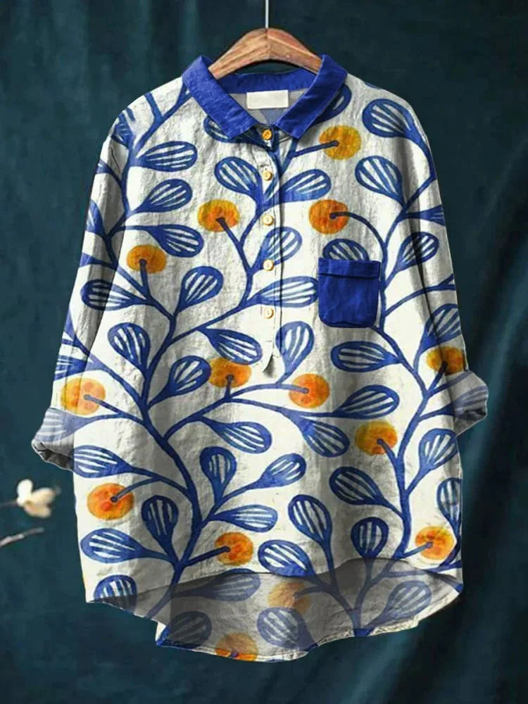 Floral Open Tube Shirt for Bold Summer Vibes