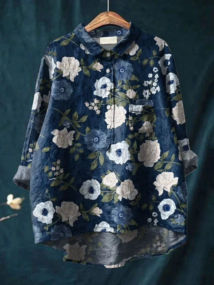 Floral Open Tube Shirt for Bold Summer Vibes