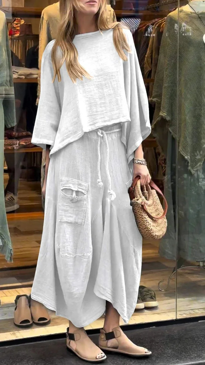 Autumn Lace-Up Skirt Set for Effortless Elegance